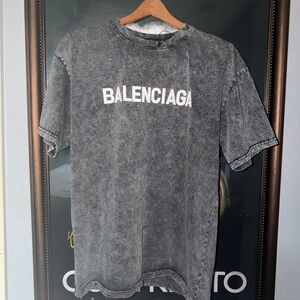 Balenciaga Mirror Black Short Sleeve Tee